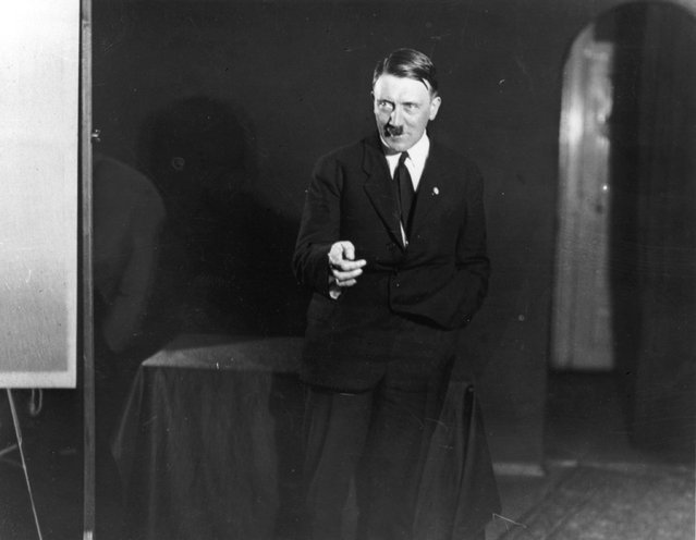 Adolf Hitler Posing to a Recording of His Own Speeches, 1925 (12)