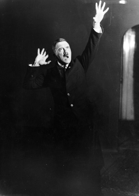 Adolf Hitler Posing to a Recording of His Own Speeches, 1925 (8)
